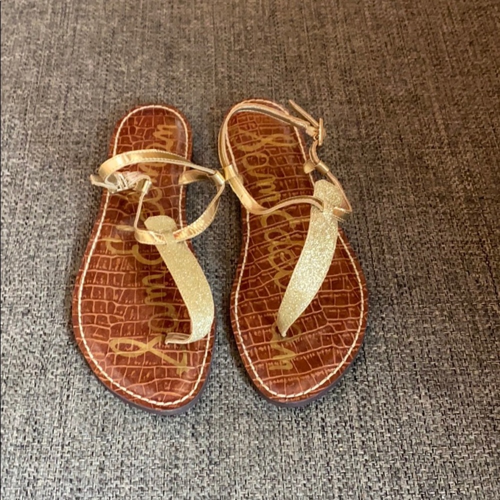 Sam Eldman Gigi gold glitter leather standard